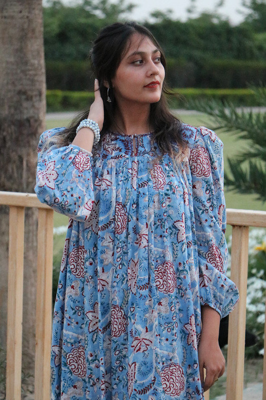 Aabha flared cotton dress