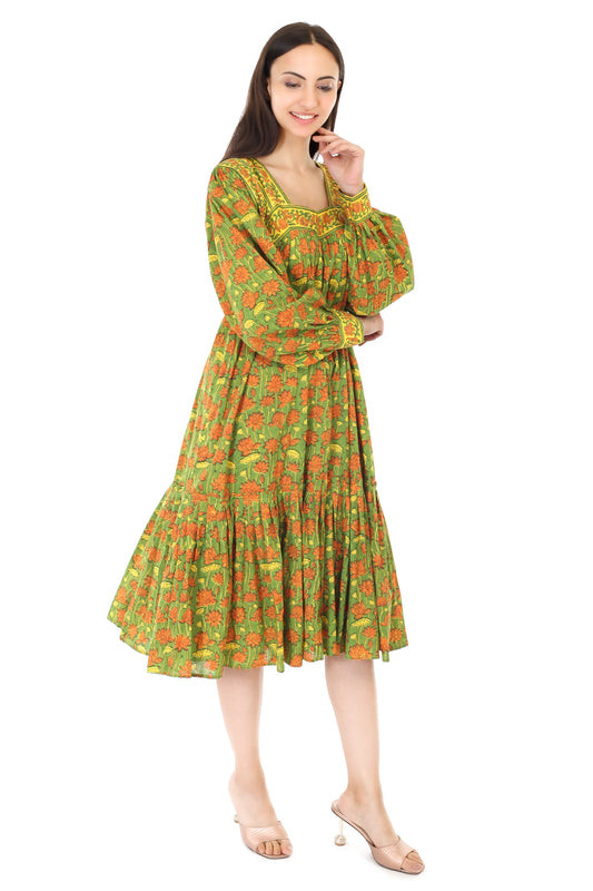 Mohini, block printed dress