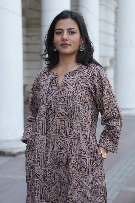 Artisan Handblock Printed A-Line Kurta