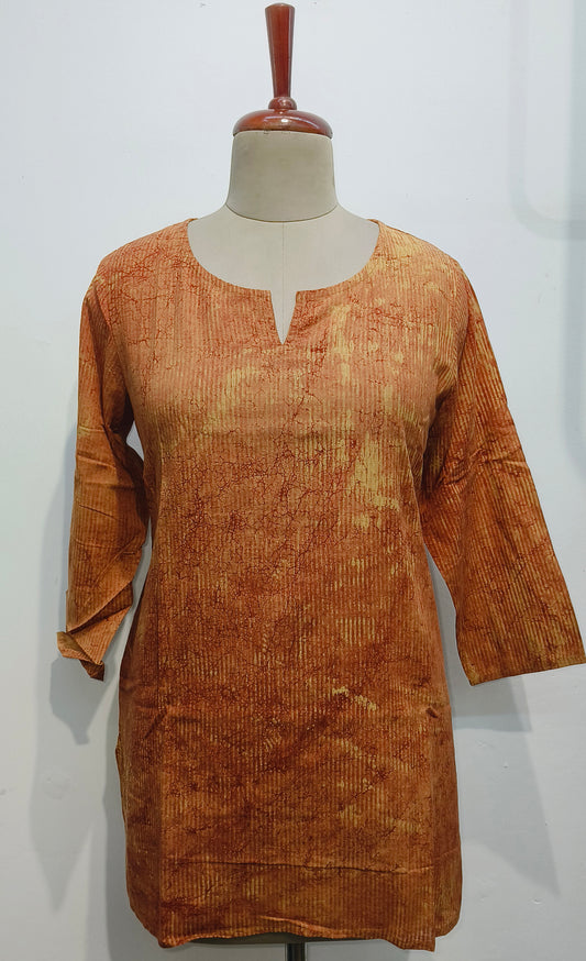 Mud print cotton kurta
