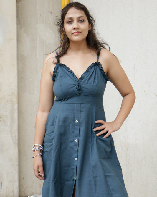 Rida, Cotton Noodle Strap Dress