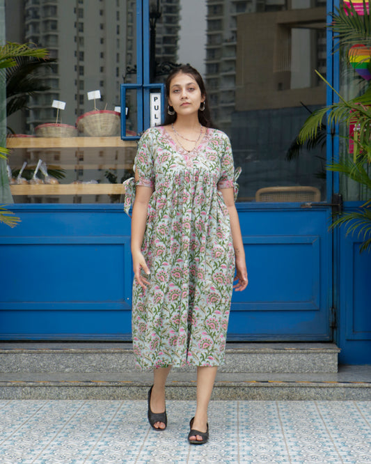 Samira, floral cotton dress
