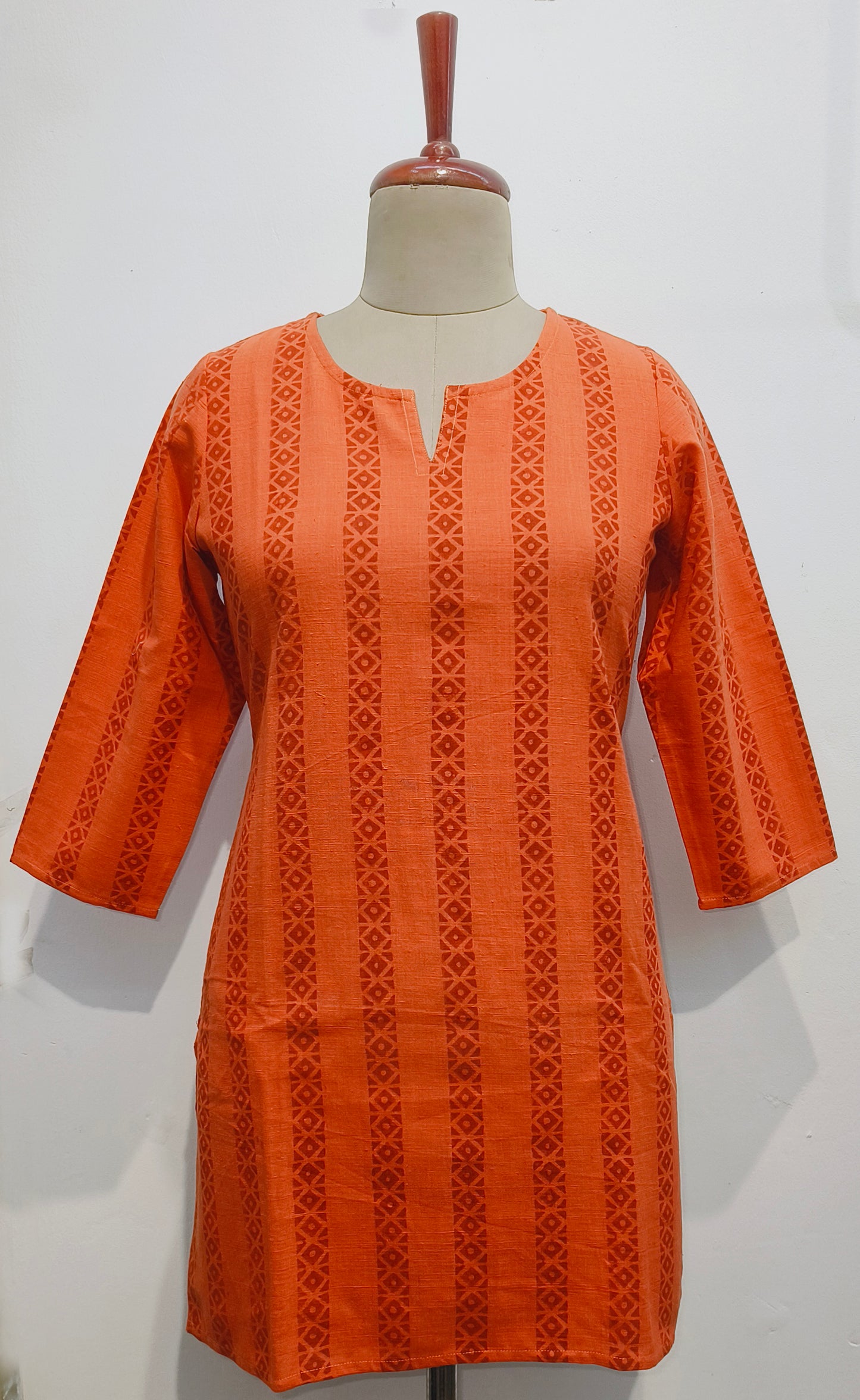 Khadi strip cotton kurta
