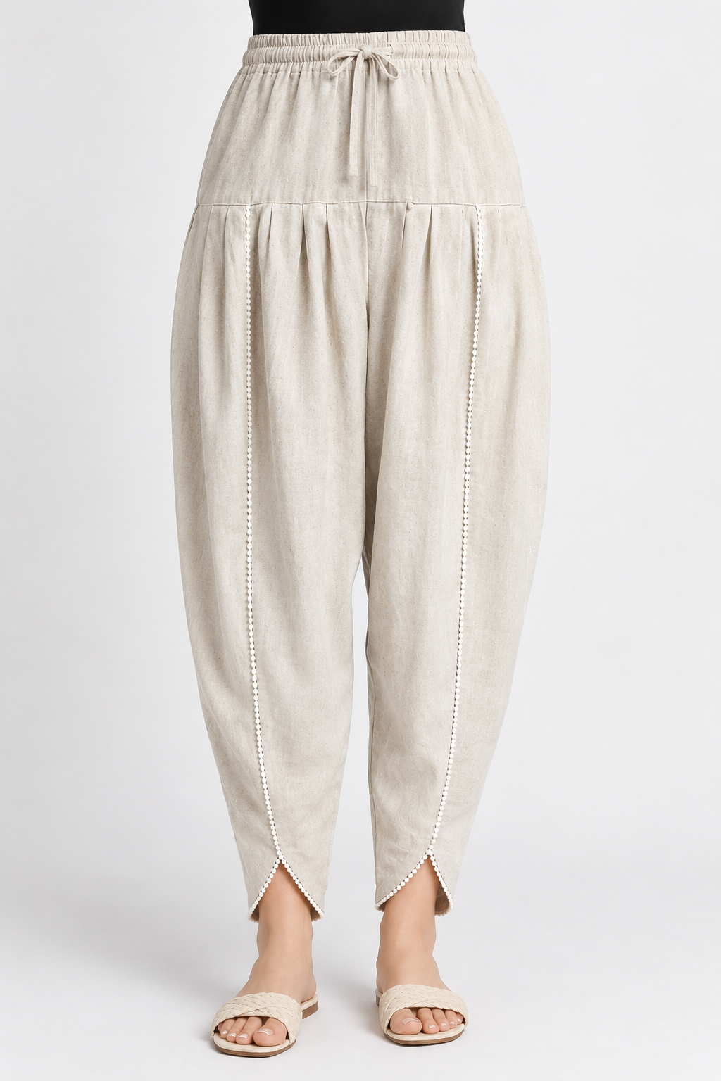 Ivory Tulip Cotton Linen Pant