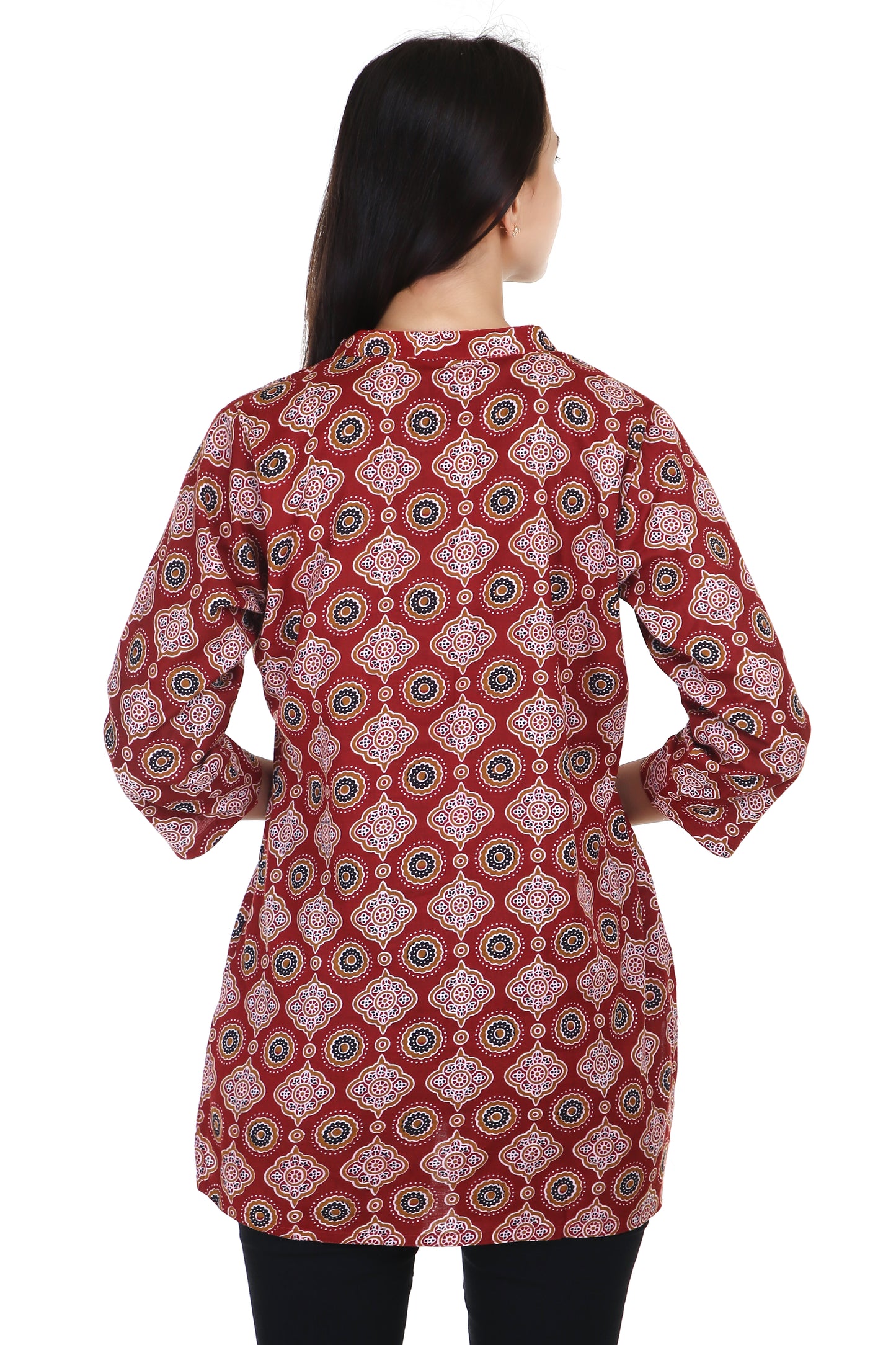 Ajrakh printed cotton kurta