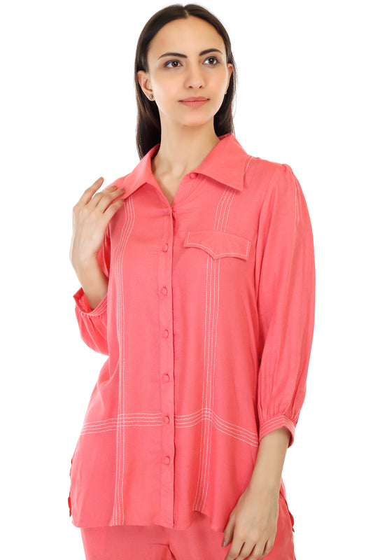 Sara, coral pink co-ord set