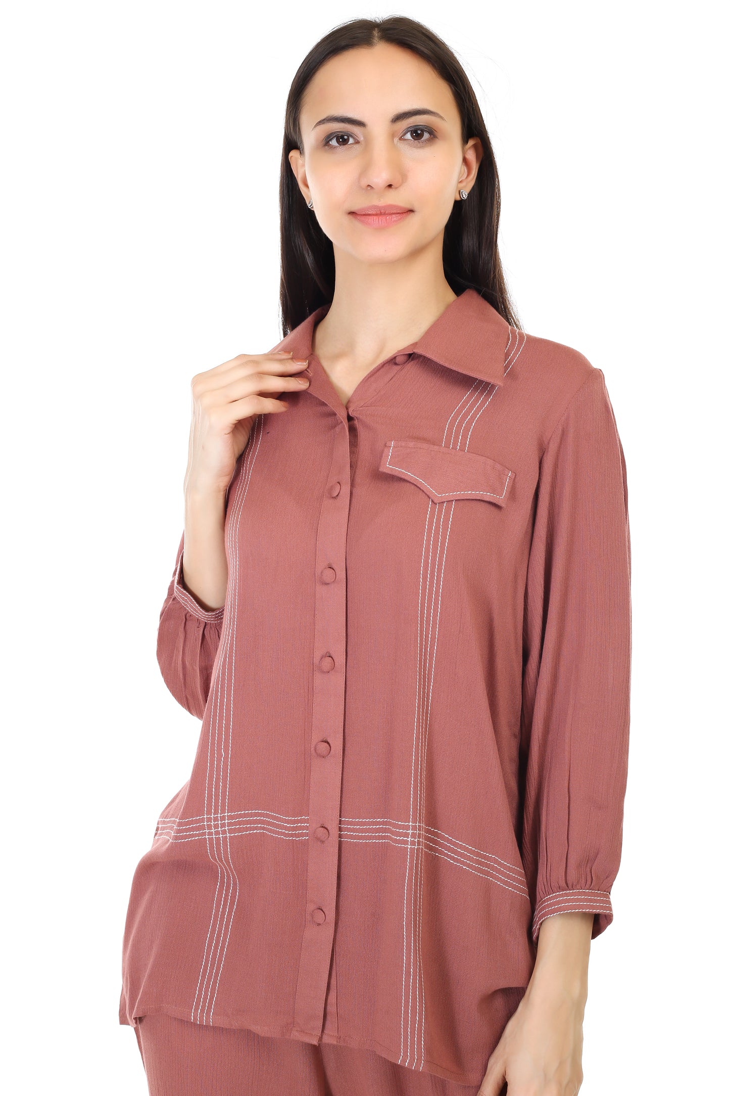 Tanvi, wine color Co-ord set