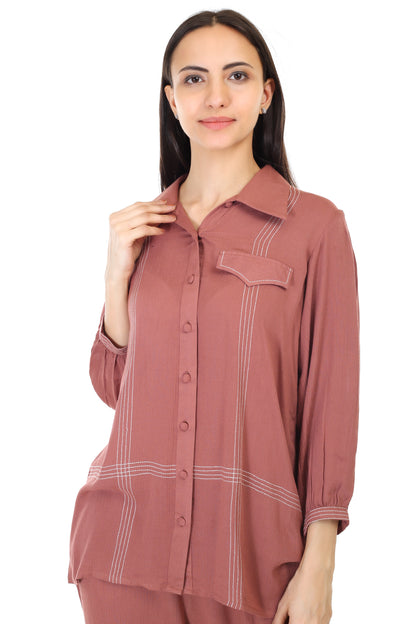 Tanvi, wine color Co-ord set