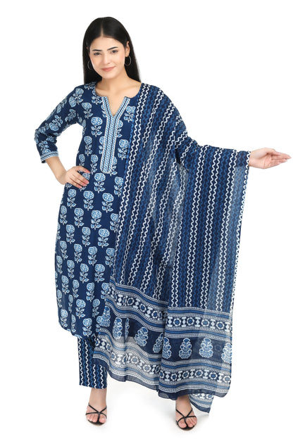 Indigo, Full cotton suit set