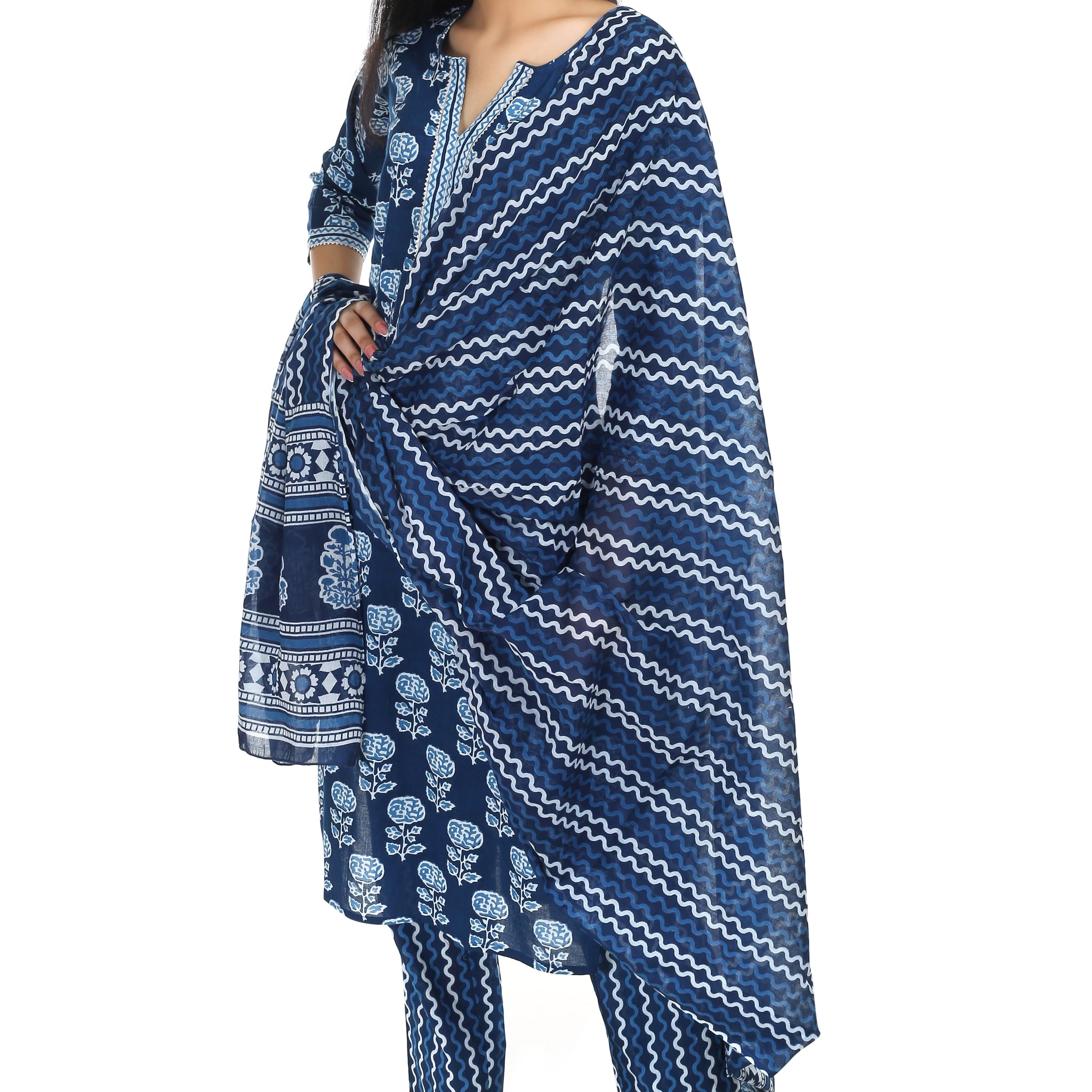 Indigo, Full cotton suit set