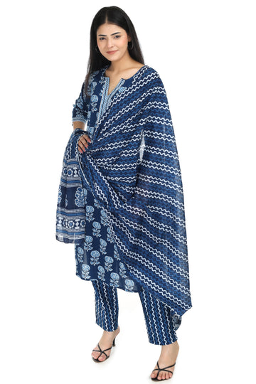 Indigo, Full cotton suit set