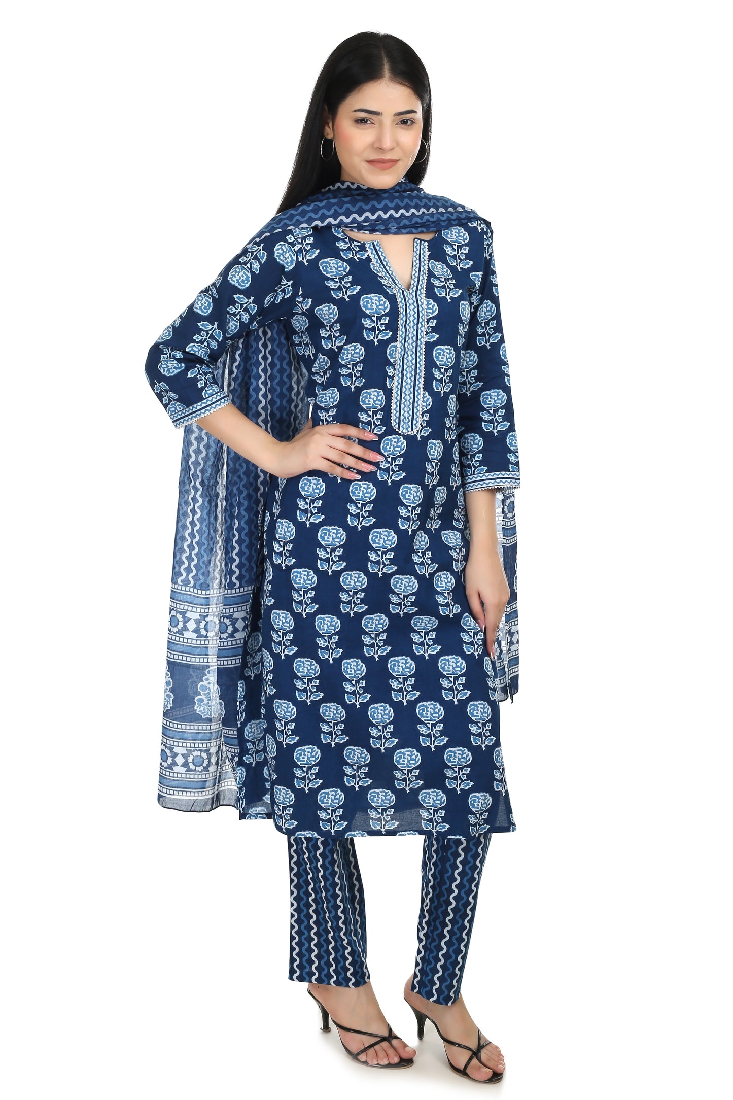 Indigo, Full cotton suit set