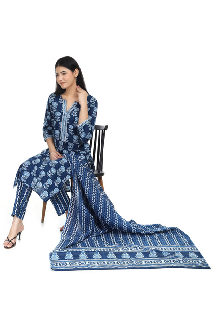 Indigo, Full cotton suit set