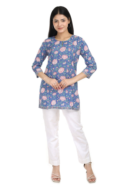hand blocked cotton kurta