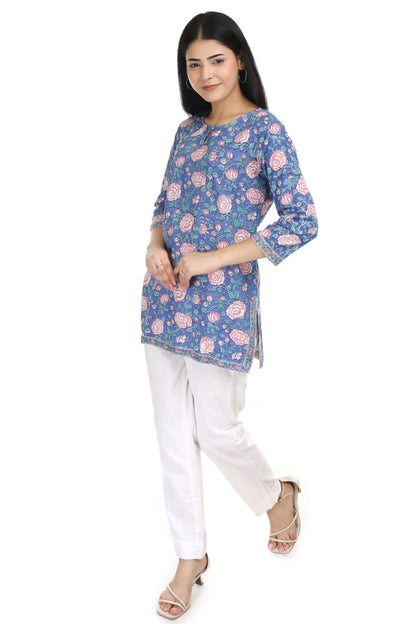 hand blocked cotton kurta