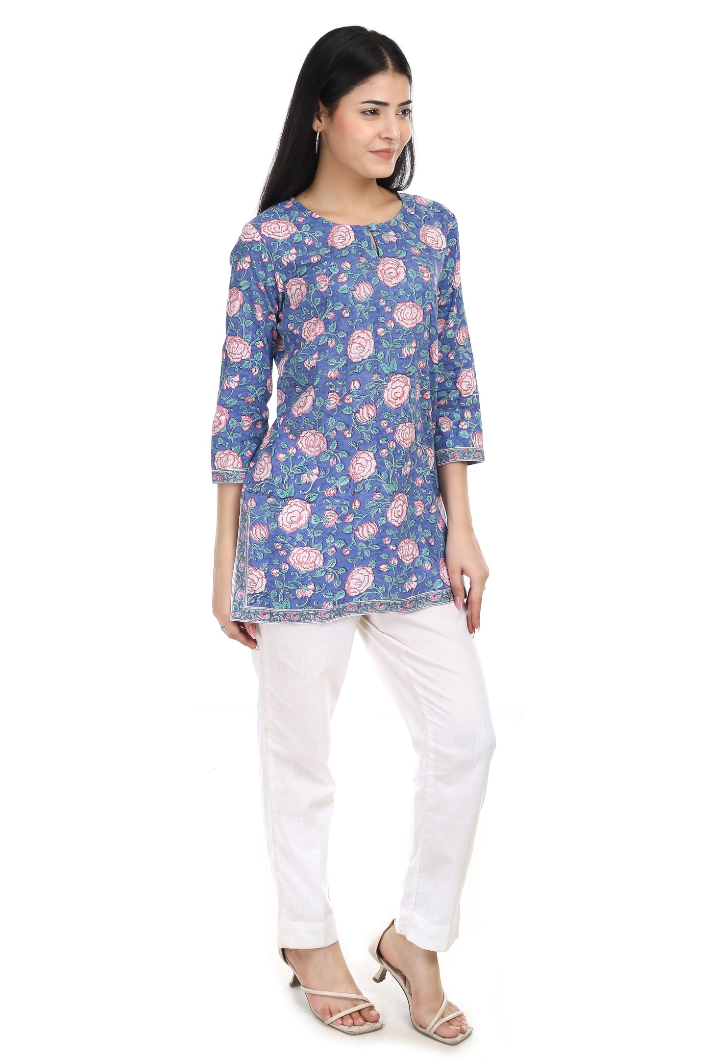 hand blocked cotton kurta