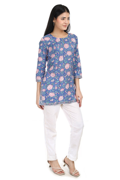 hand blocked cotton kurta
