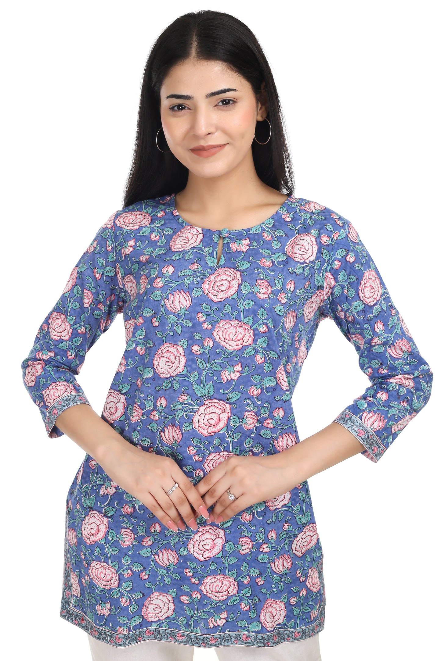 hand blocked cotton kurta
