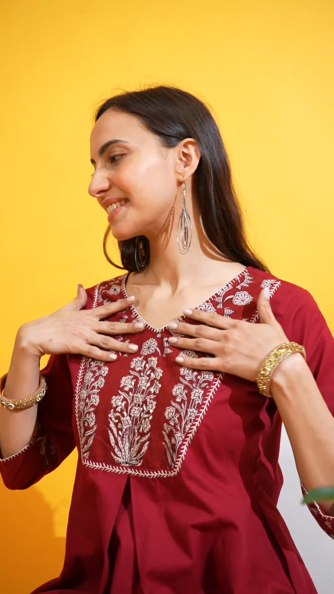 Maroon lilen co-ord set