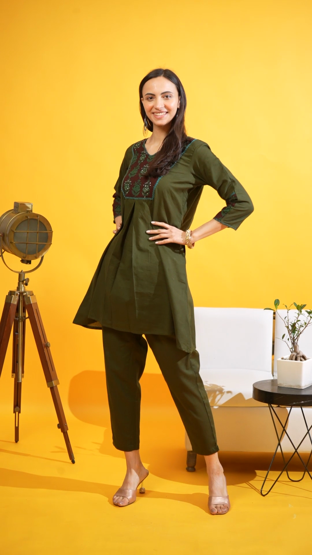 Olive green co-ord set