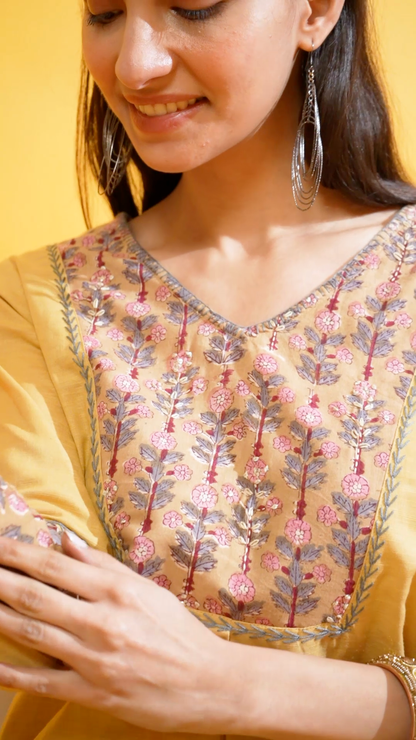 Lemon marigold lilen co-ord set