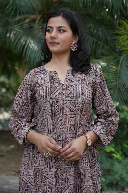 Artisan Handblock Printed A-Line Kurta