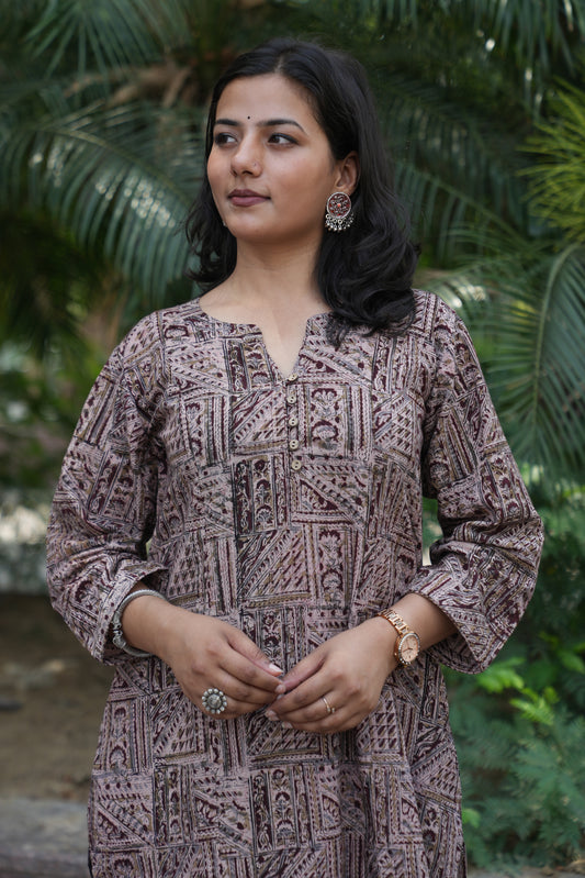 Artisan Handblock Printed A-Line Kurta