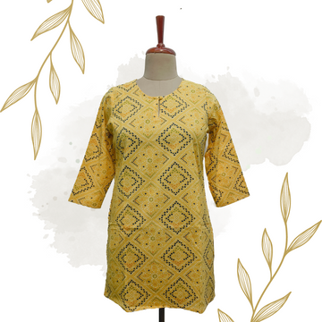 Fresh Yellow cotton kurta