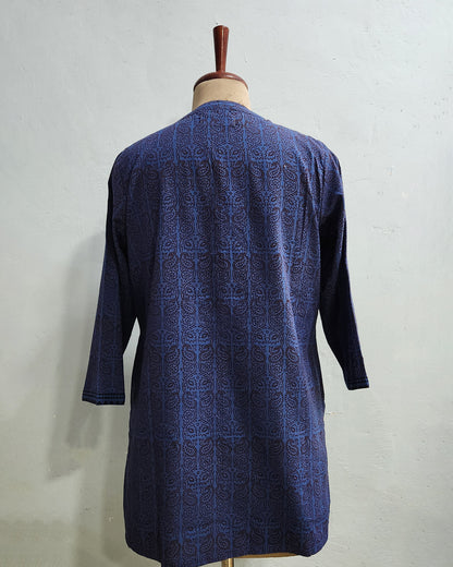 Bagh hand printed cotton short kurta, Length-30 inch