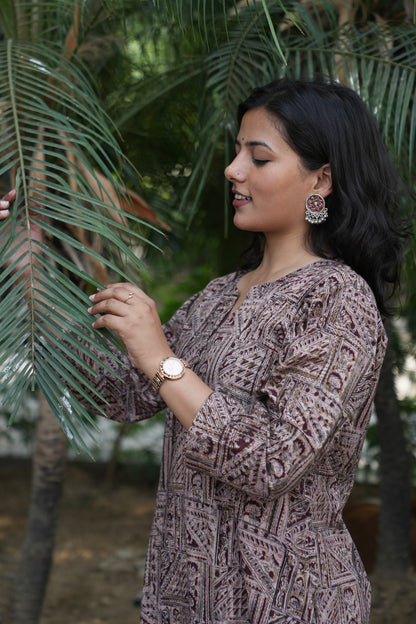 Artisan Handblock Printed A-Line Kurta