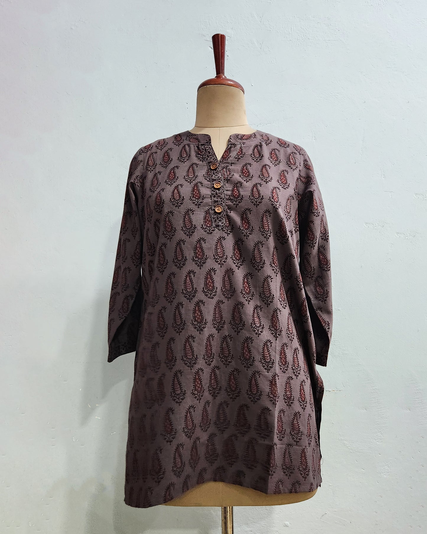 Bagh hand printed cotton short kurta, Length-30 inch