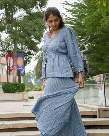 Juno, Strip skirt & peplum top