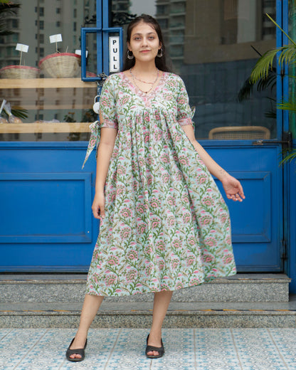 Samira, floral cotton dress