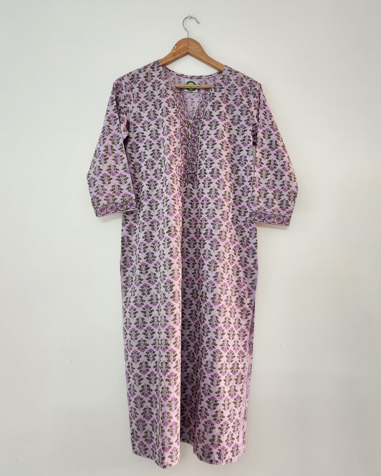 Angira, Handblocked straight fit cotton kurta