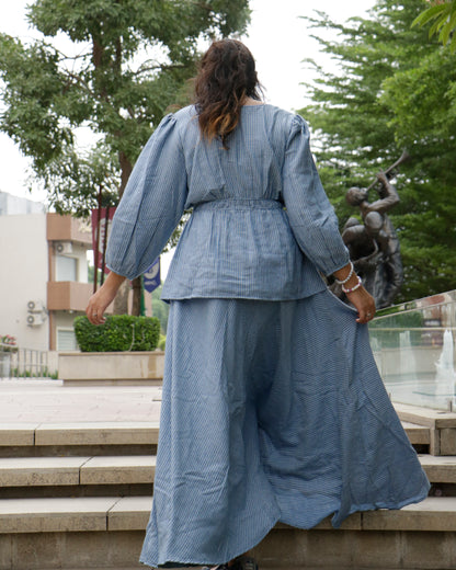 Juno, Strip skirt & peplum top