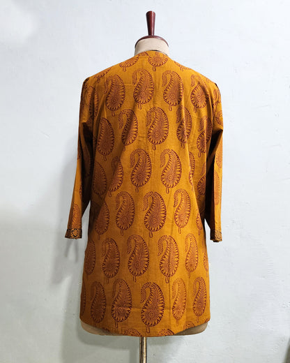 Bagh hand printed cotton short kurta, Length-30 inch