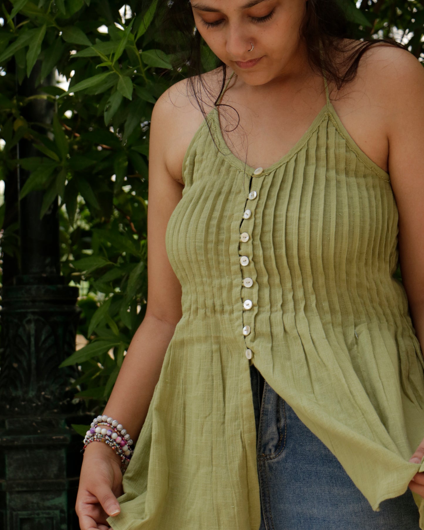 Aisha halter crop top