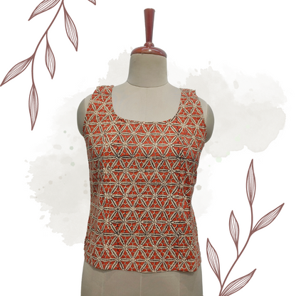 jaal brick color Crop top