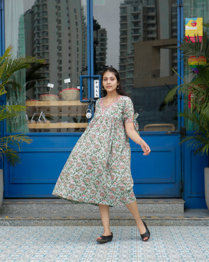 Samira, floral cotton dress