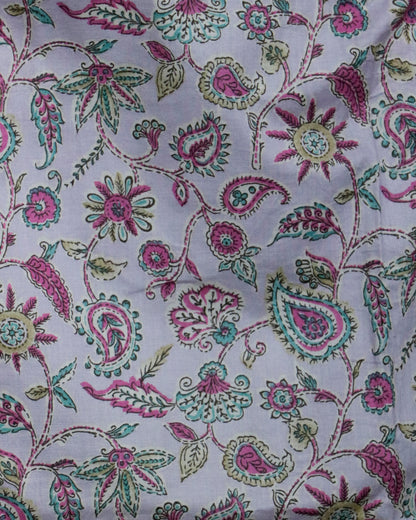 Qureshia Lace Printed cotton 3 piece suit set with mul-mul dupatta