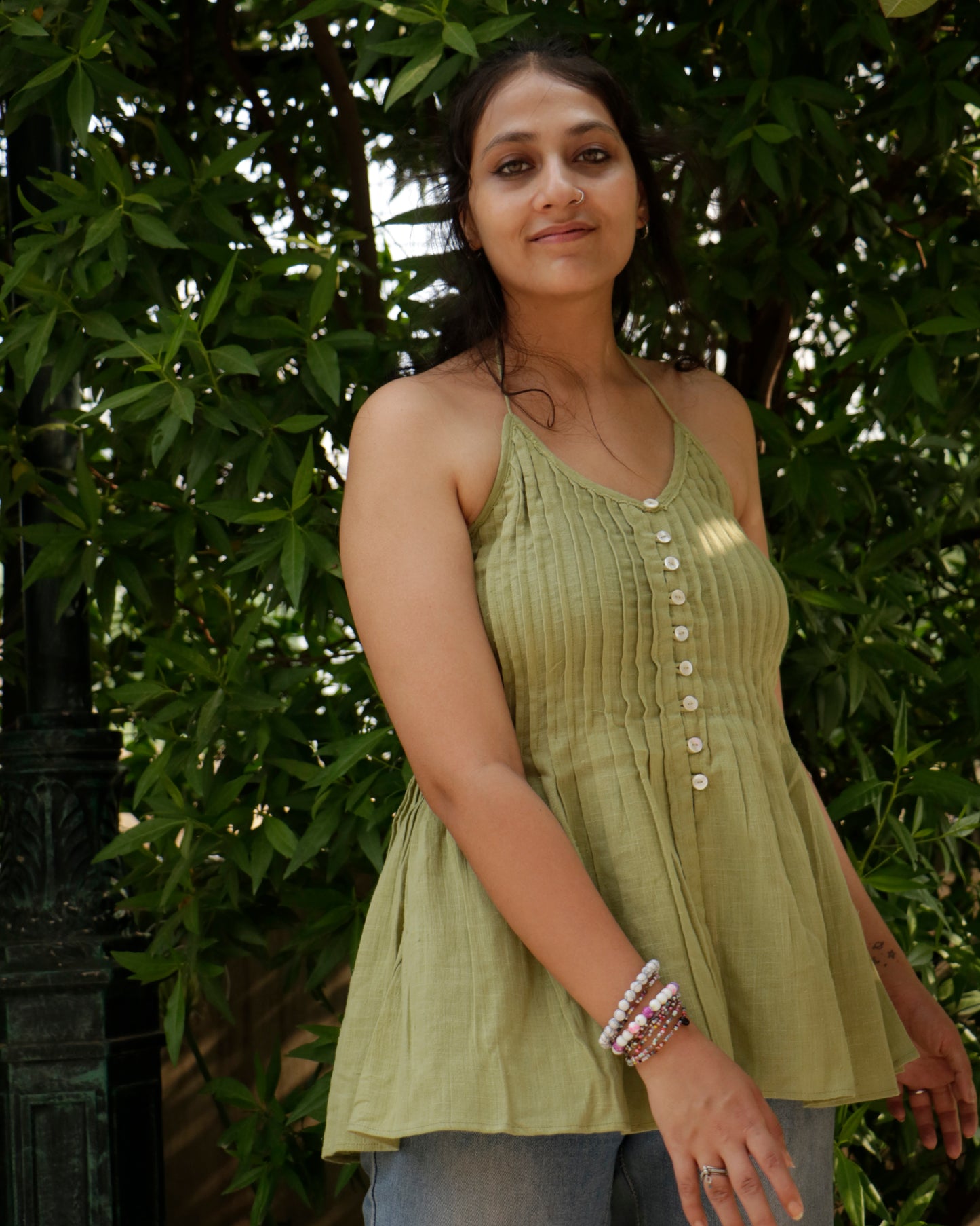 Aisha halter crop top