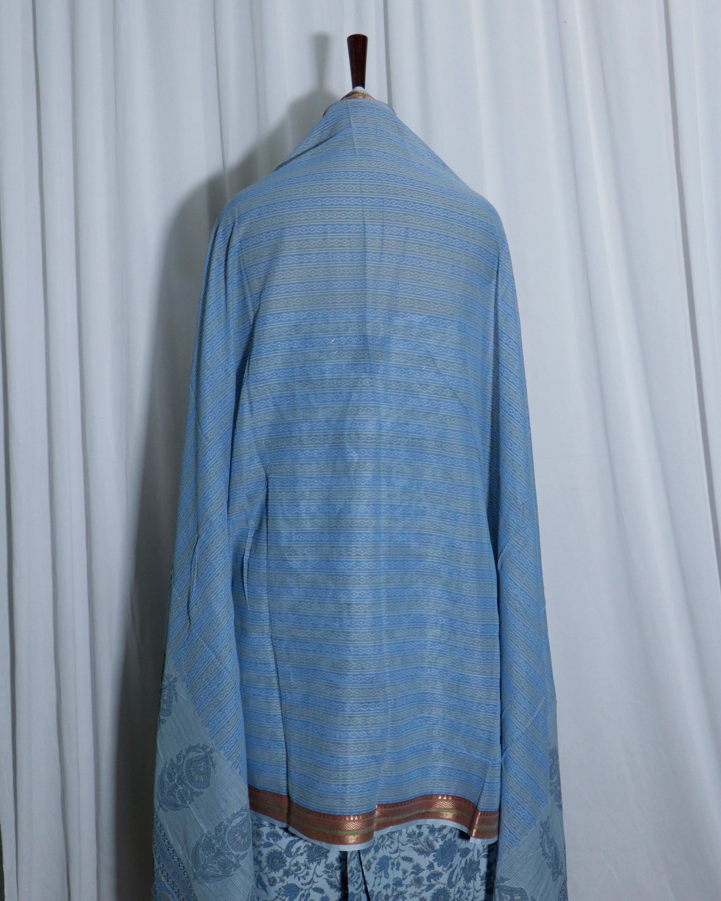 Mangalagiri South Cotton Golden Border Unstitched 3 Piece Suit Set