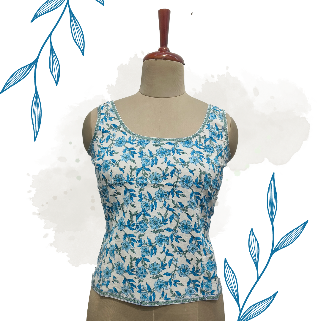 Powder blue Crop top