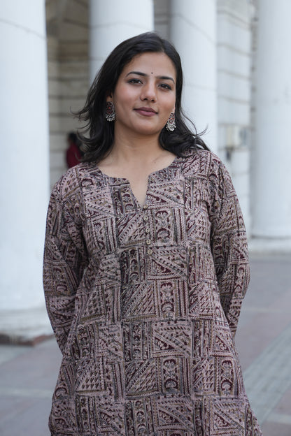 Artisan Handblock Printed A-Line Kurta