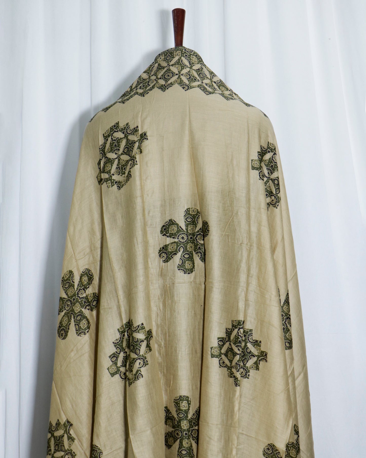 Ajrakh applique Printed Cotton 3 Piece Suit Set with mul-mul dupatta