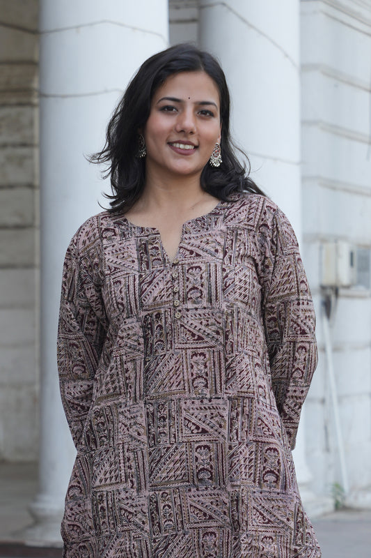 Artisan Handblock Printed A-Line Kurta