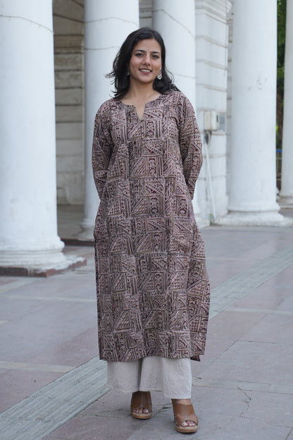 Artisan Handblock Printed A-Line Kurta