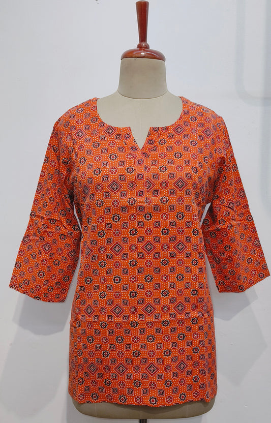 Soft Ajrakh cotton kurta