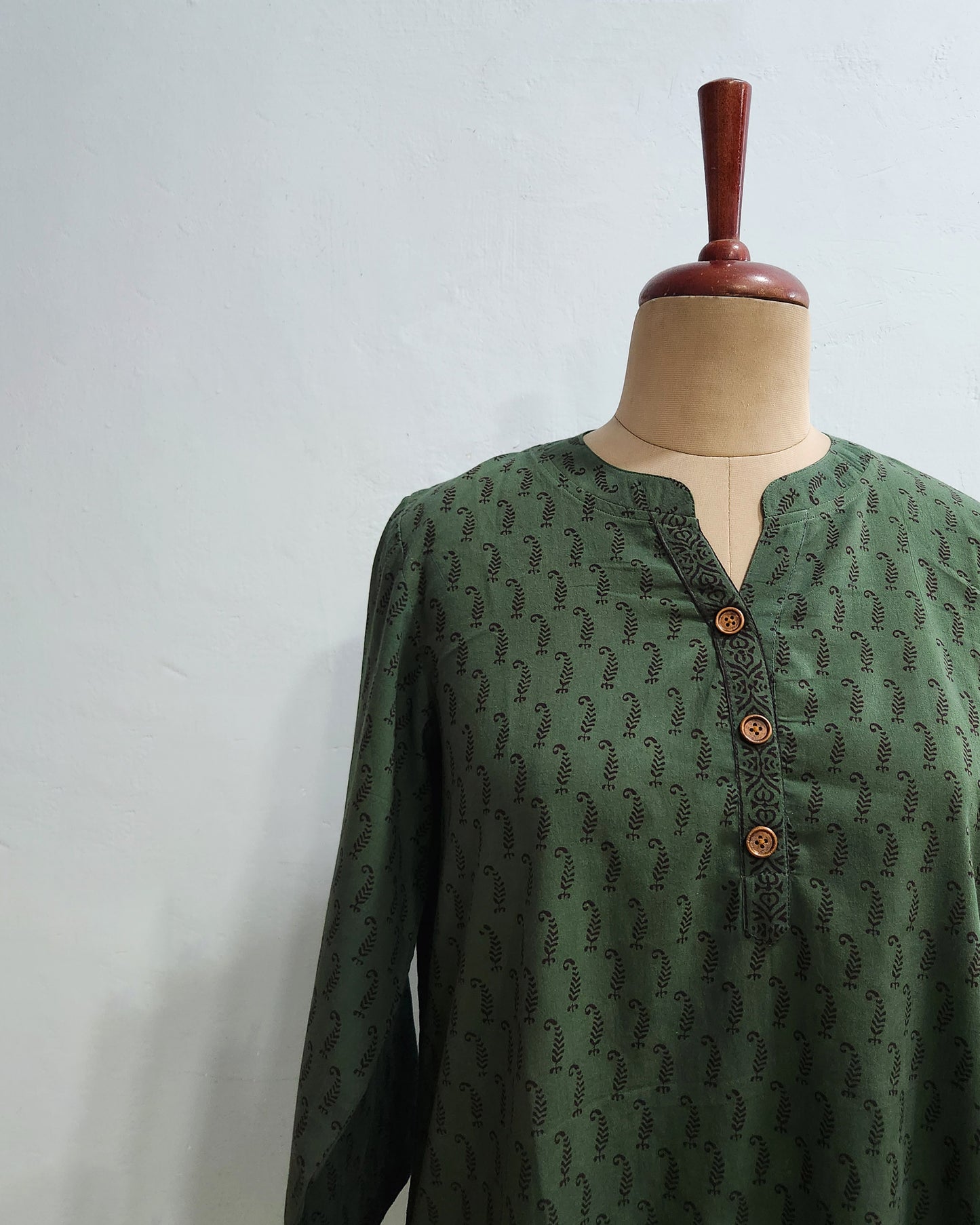 Bagh hand printed cotton short kurta, Length-30 inch