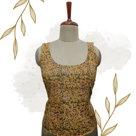 Kalamkari cotton crop top